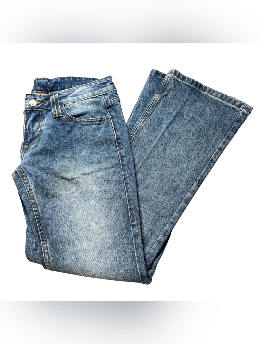 Brandy Melville John Galt Small Low Rise Light Wash Bootcut Jeans